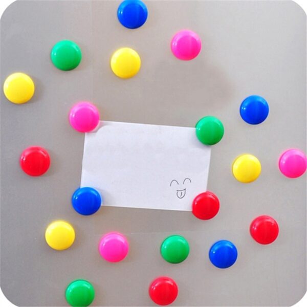 White Board Magnetic Particle Circle 2cm Color Magnetic Magnetic Buckle (Pack of 200pc) - Front View by Nari Haat, In...