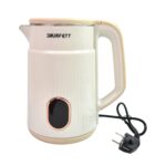 Double Wall Stainless Steel Electric Cordless Tea Kettle (1500W / 2.3 Ltr.) - Sleeve Design by Nari Haat, Indian ethn...