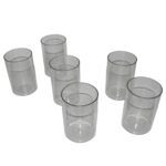 Apex Everyday Plastic Glass Set – 6 Pieces Lightweight & Unbreakable - Sleeve Design by Nari Haat, Indian ethnic we...