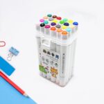 24-Color Double-Ended Art Markers Set for Kids & Adults (24 Pc) - Closeup Embroidery by Nari Haat, Indian ethnic wear...