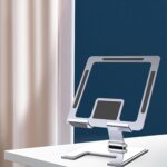 Adjustable Desktop Tablet Phone Stand Aluminium Alloy Stand For Phone (1 Pc) - Closeup Embroidery by Nari Haat, India...