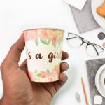 Disposable Paper Cups, Disposable Tea, Coffee Cups (3 Pcs Set / Mix Color) - Fabric Detail by Nari Haat, Indian ethni...