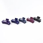 Matte Finish Rectangle Hair Claw Clip Women and Girls – Assorted Color Pack – 1 Pc - Sleeve Design by Nari Haat, ...