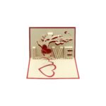 3D Paper Wish Card High Quality Greeting Card for Birthday Valentine Christmas 1 Pc - Sleeve Design by Nari Haat, Ind...