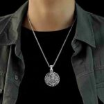 Hanuman Locket With Chain, Pendant Necklace Chain (1 Pc) - Fabric Detail by Nari Haat, Indian ethnic wear, women clot...