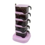 Rotating Spice Jars Vertical Rotatable Seasoning Box 5 Section / Tier 5 Spoon (1 Set) - Sleeve Design by Nari Haat, I...