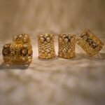 Antique Golden Jhoomer Chandelier – Diwali & Christmas Decor (1 Pc) - Closeup Embroidery by Nari Haat, Indian ethni...