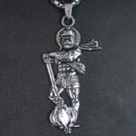 Hanuman Ji Pendant with Gada Religious Jewellery for Men and Women (1 Pc) - Back View by Nari Haat, Indian ethnic wea...