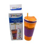 2 in 1 Snack & Drink Snackeez Travel Cup in One Container (1pc) - Back View by Nari Haat, Indian ethnic wear, women c...