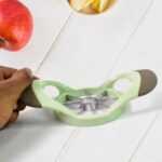 Fruit and Vegetable Cutter Stainless Steel Fruit Separator, 8-cut apple slicer (1 Pc) - Fabric Detail by Nari Haat, I...
