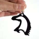 Metal Horse Face Shaped Keychain (1 Pc) - Neckline Detail by Nari Haat, Indian ethnic wear, women clothing, designer ...