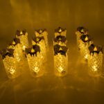 Gold LED Flameless Candles for Decor & Gifting, Diwali (12 Pc MOQ) - Sleeve Design by Nari Haat, Indian ethnic wear, ...