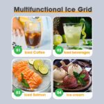 Ice Cube Tray with Lid 32 Grid, Storage Box Kitchen Bar Tool (1 Pc) - Fabric Detail by Nari Haat, Indian ethnic wear,...