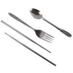 Portable Utensils Travel Camping Cutlery Set 4 Pc With case - Sleeve Design by Nari Haat, Indian ethnic wear, women c...