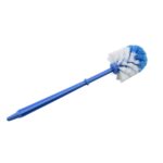 Plastic Round Toilet Cleaner Brush – Hockey Stick Shape Bathroom Brush - Back View by Nari Haat, Indian ethnic wear...