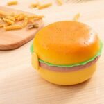 Burger Shape Lunch Box – Double Layer 1000ml Food Container with 2 Spoons for Kids - Back View by Nari Haat, Indian...