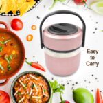 Leak-Proof Thermos Flask: Keeps Food Hot & Fresh (Stainless Steel, Multi-Color) - Sleeve Design by Nari Haat, Indian ...