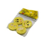 Cute Smile Emoji Eraser Set – Perfect for Kids (4pc Set) - Back View by Nari Haat, Indian ethnic wear, women clothi...