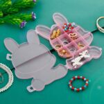 Transparent Cartoon Bear Plastic Storage Box Jewelry Organizer Holder  1 Pc - Sleeve Design by Nari Haat, Indian ethn...