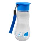 Transparent Travel Portable Water Bottle with Carry Straps (280 ML / 1 Pc) - Sleeve Design by Nari Haat, Indian ethni...