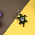 Metal Tortoise Shaped Keychain - Unique and Durable Accessory (1 Pc) - Front View by Nari Haat, Indian ethnic wear, w...