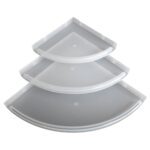 Bathroom Plastic Corner Shelf Rack Set for Wall Number of Shelves (3 Pcs Set) - Sleeve Design by Nari Haat, Indian et...