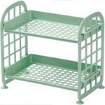 2Layer Foldable Plastic Small Storage Shelf / Rack (1 Pc / Mix Color) - Neckline Detail by Nari Haat, Indian ethnic w...