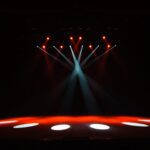 Mini Laser Projector – 4 LED RGBW Stage Light for Party & Special Effects - Closeup Embroidery by Nari Haat, Indian...