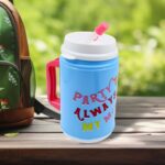 Insulated Mug with Lid Handle Flexible Straw with Cap (709 ML) - Full Detail by Nari Haat, Indian ethnic wear, women ...