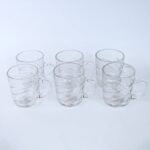 Glass Coffe & Tea Cup / Mug Enjoy Your Drink Style, Water glass (6 pcs Set / 220 ML) - Sleeve Design by Nari Haat, In...