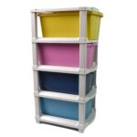 4-Layer Plastic Drawer Storage Organizer, Multi-Purpose Cabinet (1 Pc) - Sleeve Design by Nari Haat, Indian ethnic we...
