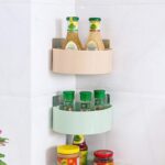 Plastic Multipurpose Kitchen Bathroom Shelf Wall Holder Storage Rack (Loose Pack) - Back View by Nari Haat, Indian et...