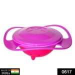 Portable Non Spill Feeding Toddler Gyro Bowl 360 Degree Rotating Dish - With Dupatta by Nari Haat, Indian ethnic wear...