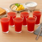 Stylish Transparent Plastic Juice Glasses Set