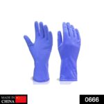 Flock line Reusable Rubber Hand Gloves (Blue) - 1pc - With Dupatta by Nari Haat, Indian ethnic wear, women clothing, ...
