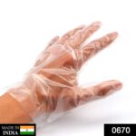 Plastic Transparent Disposable Clear Gloves (White) (100Pc) - With Dupatta by Nari Haat, Indian ethnic wear, women cl...
