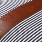 Pillow Covers, leather & cotton Cushion Covers (20 × 20 Inch / 1 Pair / 2 Pc) - Fabric Detail by Nari Haat, Indian e...