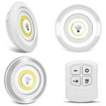 LED Light Under Closet Battery Powered Closet Wall Lamp with Remote, Set of 3 - Sleeve Design by Nari Haat, Indian et...