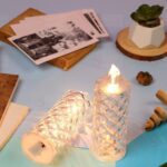 Rose Candles LED Flameless and Smokeless Decorative Acrylic Transparent Candles Led Tea Light Candle Perfect for Gift...