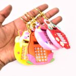 Mini Digital calculator Keychain (1 pc / Mix Design) - Neckline Detail by Nari Haat, Indian ethnic wear, women clothi...