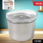Multipurpose Stainless Steel Airtight Containers with See Through Lid (1 Pc / 500 ML) - With Dupatta by Nari Haat, In...