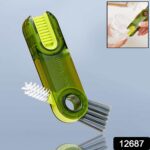3-in-1 Multifunctional Bottle & Cup Cleaning Brush – Lid & Cover Scrubber (1 Pc) - With Dupatta by Nari Haat, India...
