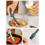 2 in 1 Glass Oil dispenser jar / Bottle with brush (1 Set) - Full Detail by Nari Haat, Indian ethnic wear, women clot...