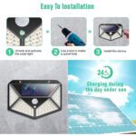 Outdoor Solar Lamp 100 LED Solar Light PIR Motion Sensor Wall Light ( 1 Pc) - Back View by Nari Haat, Indian ethnic w...