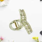 Plastic Hair Clamp Grip, Simple Matte Hair Barrette Clamp (1 Pc) - Full Detail by Nari Haat, Indian ethnic wear, wome...