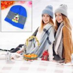 Cap for Winter Woolen Knitted Black Inside Fur Caps (1 Pc / Mix Design & Color) - Closeup Embroidery by Nari Haat, In...