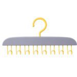 Plastic Organizer Hanger with 8 Hooks Heavy Duty Clothing Tank Top Belt Towel  (1 pc) - Neckline Detail by Nari Haat,...