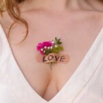 Boob Tape with Nipple Covers: Cotton, Breathable, Lift & Support (5m, 10 Pairs) - Neckline Detail by Nari Haat, India...