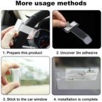 Windscreen cardholder, Fastag Stand, Transparent Ticket Holder Car (2 Pc Set) - Sleeve Design by Nari Haat, Indian et...