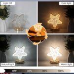 Star Crystal Diamond Touch Lamp – USB Rechargeable, 3-Way Dimmable - Back View by Nari Haat, Indian ethnic wear, wo...